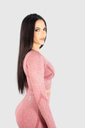 The Momentum Long Sleeve Top - Red Blush